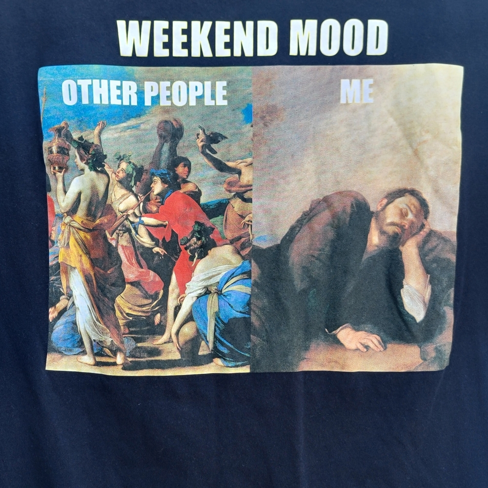 Zara Weekend Mood Graphic Tee - Black - Picture 2 of 5